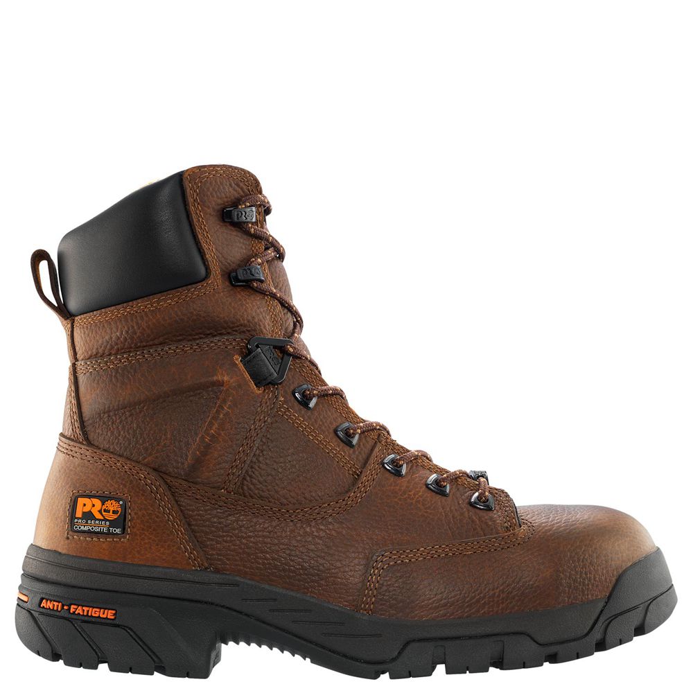 Bocanci De Muncă Timberland Barbati Maro - Pro® Helix 8" Comp Toe - Romania - GPZTJV934